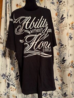 Black Label Short Sleeve Graphic Tee Size 4XL Ability Without Honor B7